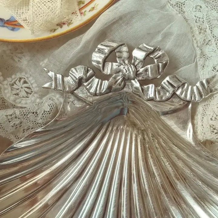 [BUNJANG] Silverplate Ribbon Shell Dish / 실플 리봉쉘접시