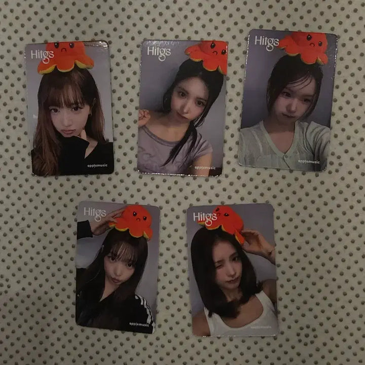 [BUNJANG] Hitgs POB Octopus Double-Sided Photocard Apple Music Set / 힛지스 hitgs 특전 문어 양면포카 애플뮤직 5종 세트