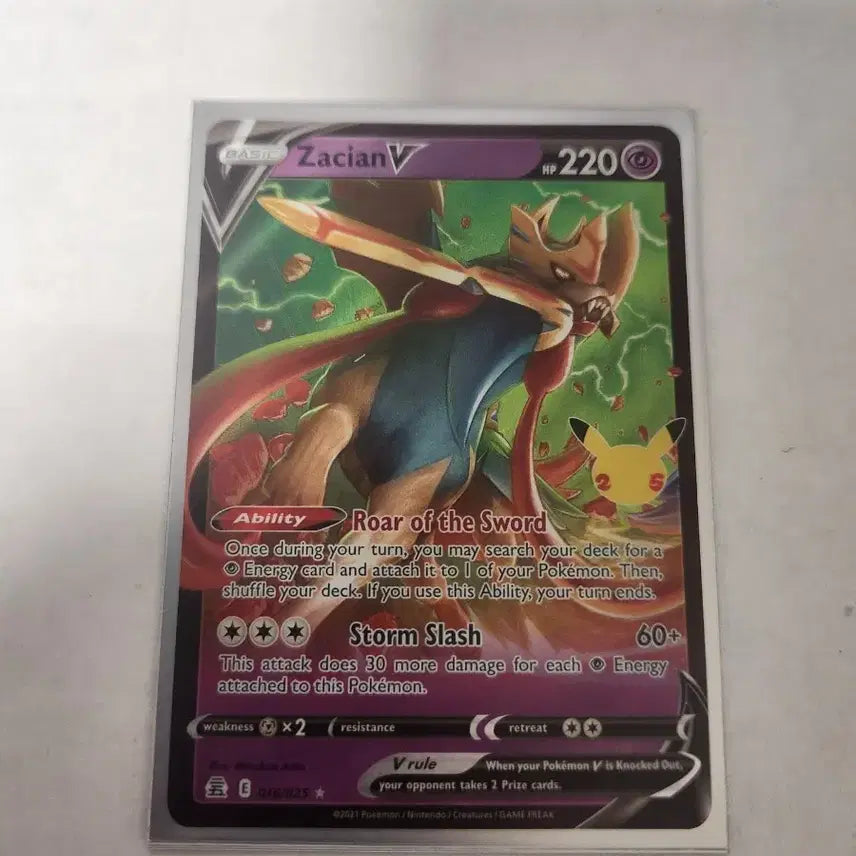 [BUNJANG] Pokemon Card Zacian V 220/203 25th Anniversary Edition (North American) / 포켓몬 카드 자시안V 220/203 25주년 에디션 북미판