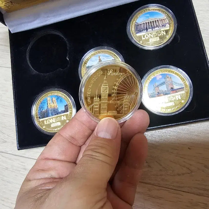 [BUNJANG] London Souvenir Medals 5-Piece Set / 런던 기념 메달 5종 세트