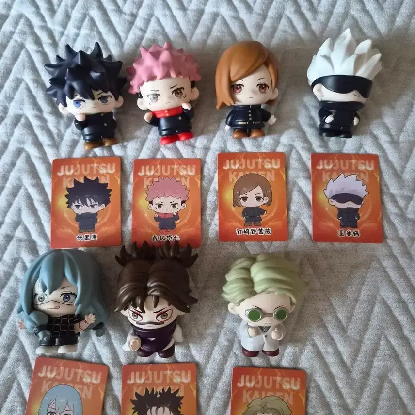 [BUNJANG] Jujutsu Kaisen Daily Series Figures Bundle Set / 주술회전 일상시리즈 피규어 7개 일괄 고죠 유지 메구미 노바라 마히토 쵸소우 나나미
