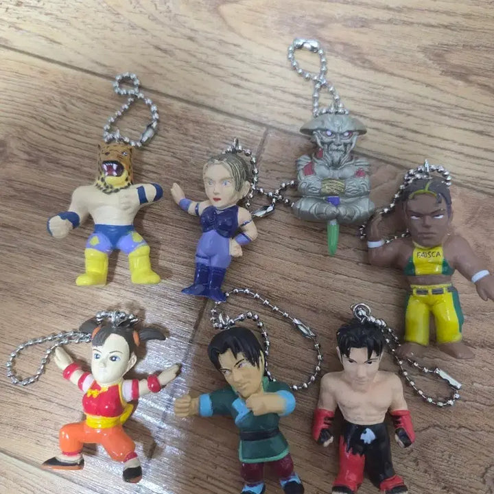 [BUNJANG] Tekken Classic Figure Keychain Set (8 Pieces) / 철권 피규어 고전 열쇠고리 8개 일괄