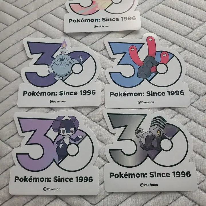 [BUNJANG] Pokemon 30th Anniversary Logo Sticker Collection / 포켓몬 스토어 30주년 로고스티커 10장