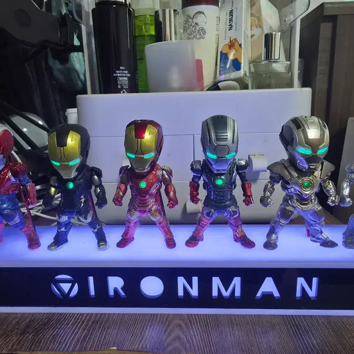 [BUNJANG] Iron Man Figure Set with LED / 아이언맨 피규어 세트