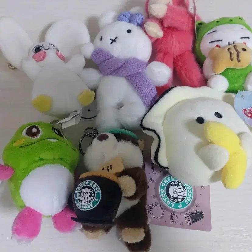 [BUNJANG] Miffy Friends Bundle Set: Pucca, Racco, Goul, Bo-Gle Bo-Gle Plush Toys &amp; Keyrings / 일괄)) 미피 짐승친구들 뿌까 랏코 굴 보글보글 인형뽑기 인형 키링