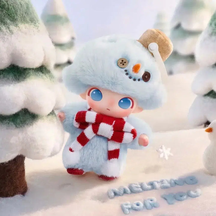 [BUNJANG] Pop Mart Dimoo Snowman Plush Doll Pack (Sealed) / (미개봉 새상품) 팝마트 디무 snowman 인형 팩