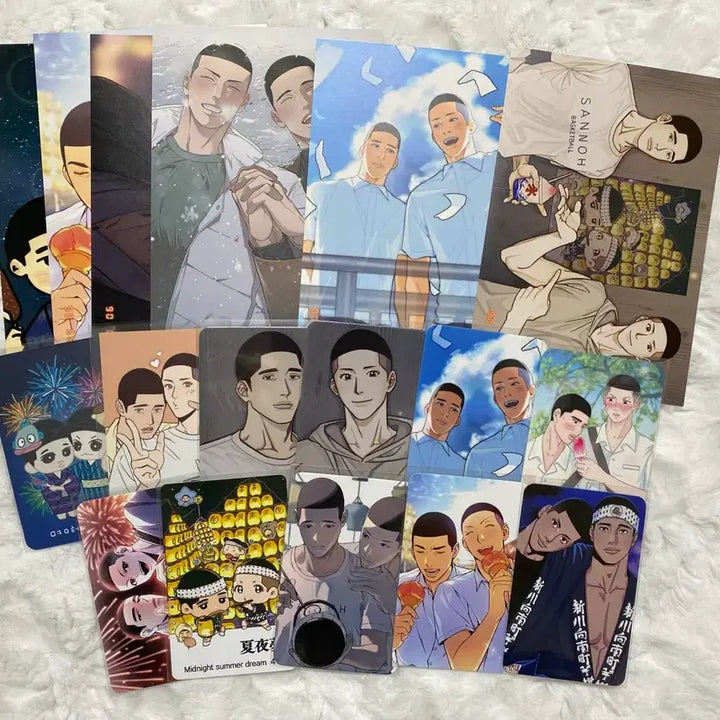 [BUNJANG] Slam Dunk Lee Myung-heon &amp; Jung Woo-sung Postcard &amp; Photocard Bundle / 슬램덩크 이명헌 정우성 명헌우성 엽서 포토카드 프박 굿즈