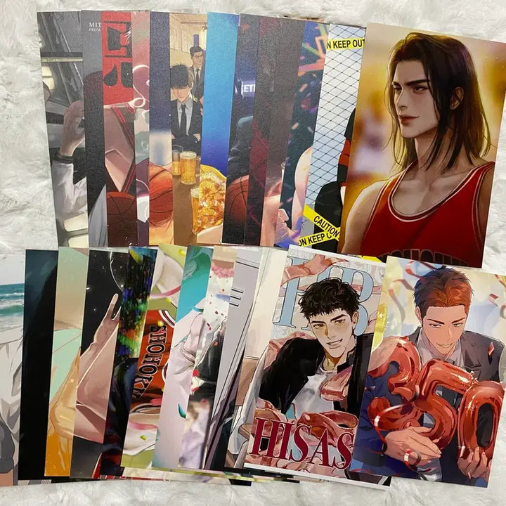 [BUNJANG] Slam Dunk Song Taeman Birthday Cafe Postcard &amp; Photo Booth Set / 슬램덩크 정대만 프박 엽서 25장 굿즈 생일카페