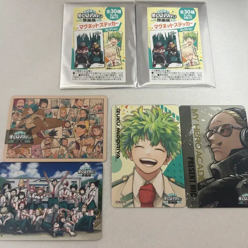 [BUNJANG] My Hero Academia Art Exhibition Magnet Set (4 Types) / 나히아 원화전 마그넷 4종