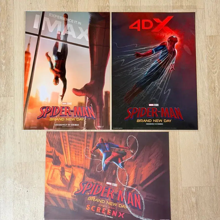 [BUNJANG] Spider-Man: Brand New Day CGV Special Theater Posters (IMAX, 4DX, SCREENX) Bundle Set / <스파이더맨-브랜드뉴데이> CGV 특별관 포스터 전종 -IMAX,4DX,SX- 3종 일괄 판매