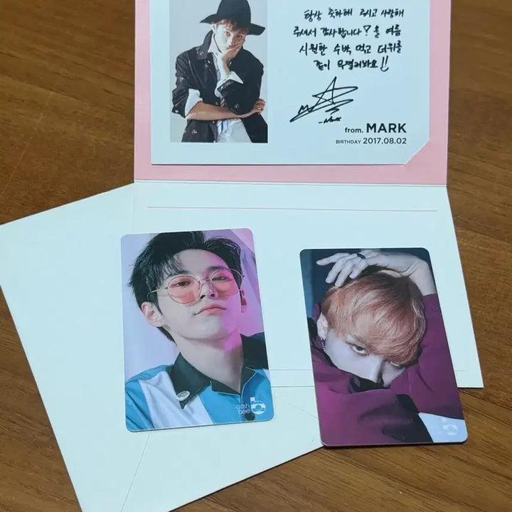 [BUNJANG] NCT Haechan Doyoung Mark 2017 Birthday Photocard Set / 엔시티 NCT 해찬 도영 교통카드 캐시비 마크 2017 생일카드