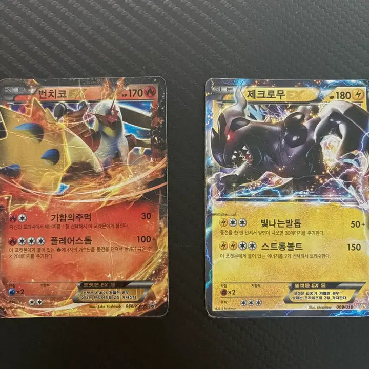 [BUNJANG] Pokemon TCG Reshiram EX &amp; Blaziken EX Bundle Set / 포켓몬 카드 제크로무 EX / 번치코 EX 일괄