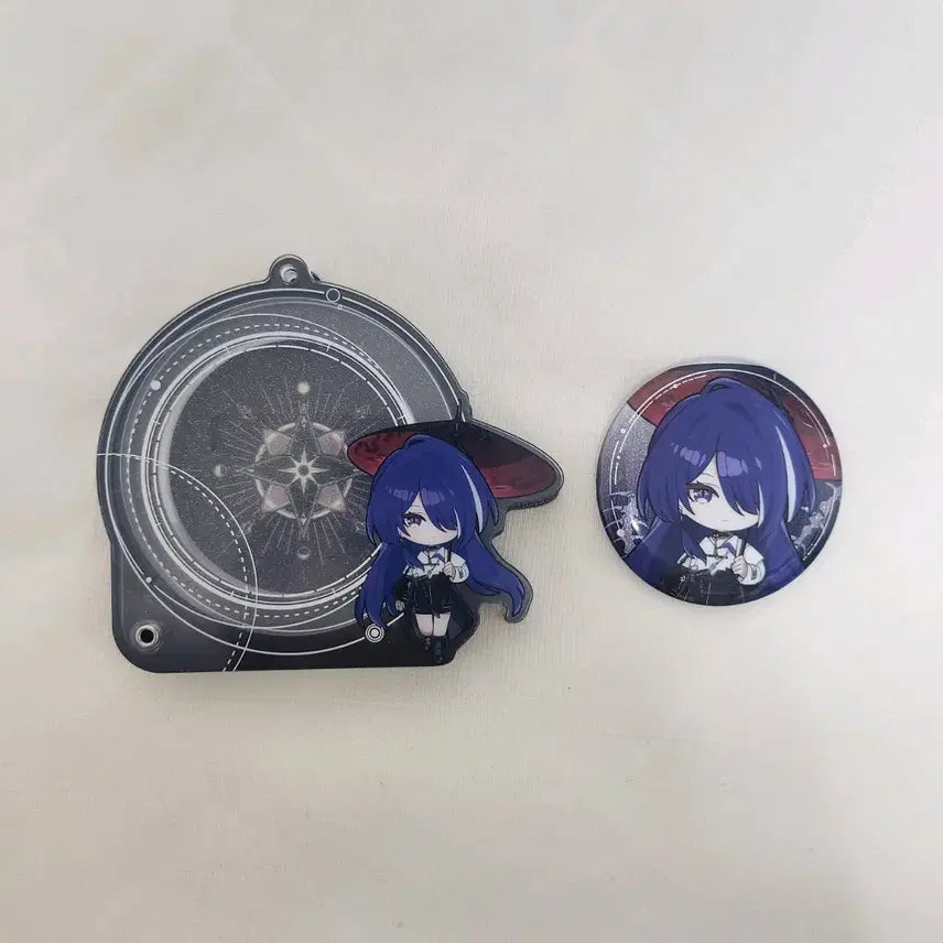 [BUNJANG] Honkai Star Rail Acheron Badge and Badge Case Set / 붕괴 스타레일 아케론 뱃지 뱃지케이스 아크릴
