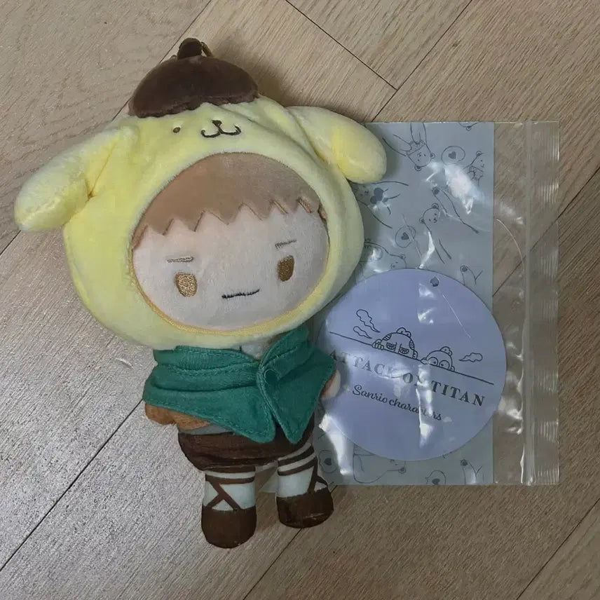 [BUNJANG] Attack on Titan Jean x Sanrio Pompompurin Plush / 진격의거인 쟝 산리오 폼폼푸린 인형