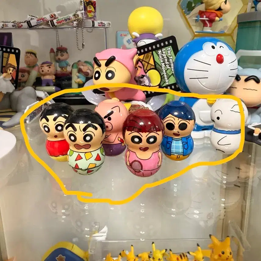 [BUNJANG] Crayon Shin-chan Roly-Poly Figure 6-Piece Set / 짱구 오뚝이 피규어 6종세트
