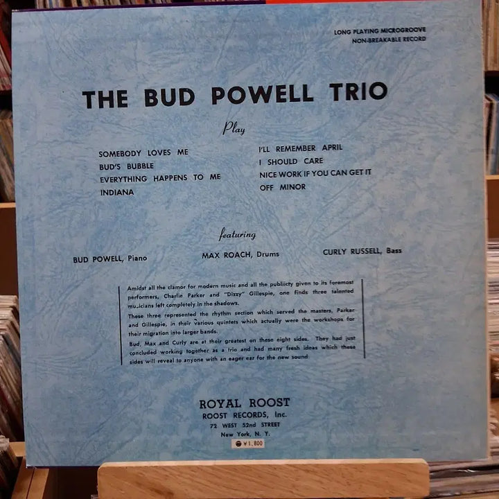 [BUNJANG] Bud Powell Mint Jazz LP Roost RLP 412 / 민트 재즈 피아니스트 버드 파웰 LP roost rlp 412 LP