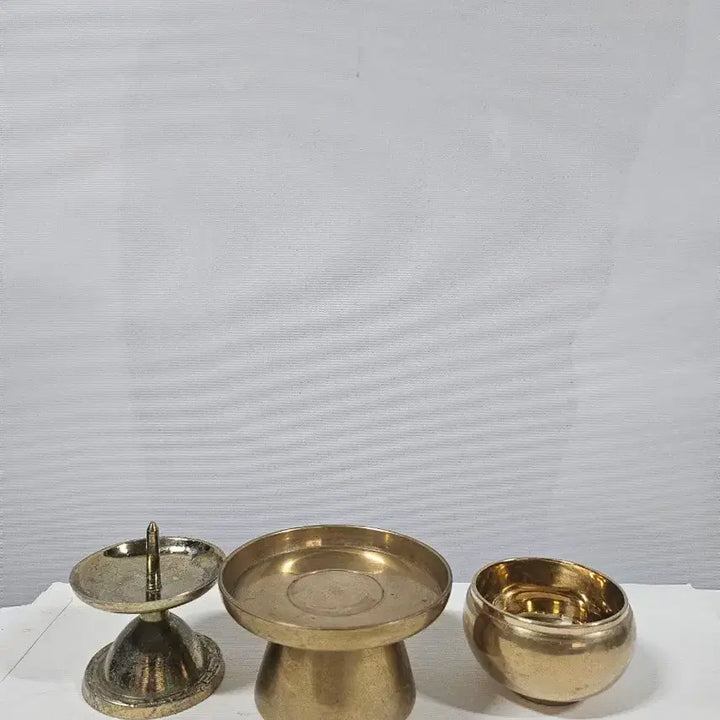 [BUNJANG] Vintage Candle Holder Set with Tray and Shot Glass / 빈티지 촛대외 3종 세트