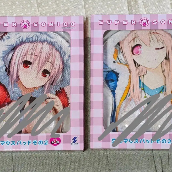 [BUNJANG] Super Sonico 3D Mouse Pad Set (2 Types) / 슈퍼 소니코 입체 마우스 패드 2종 일괄