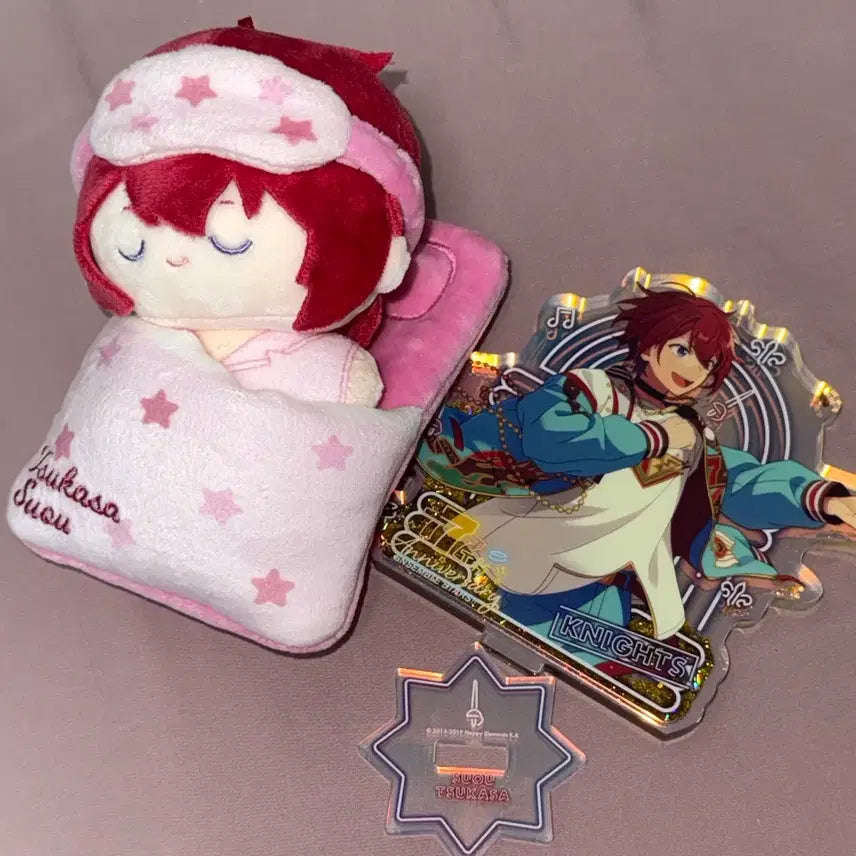 [BUNJANG] Ensemble Stars! Suou Tsukasa 7th Anniversary Bundle Set - Sleepy Plush &amp; Acrylic Stand / 일괄)앙스타 스오우 츠카사 꿀잠누이, 7주년 아크릴 스탠드