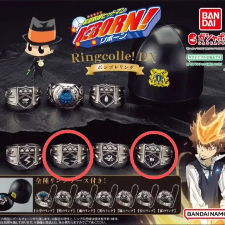 [BUNJANG] Katekyo Hitman Reborn! Vongola Ring DX Gacha Sun &amp; Mist Set / 가히리 봉고레링 DX 가챠 태양, 안개 세트