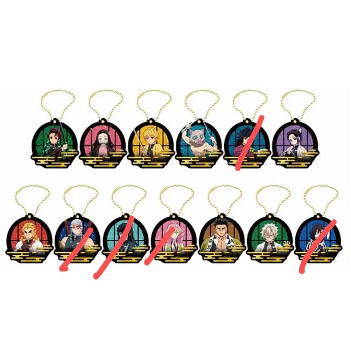 [BUNJANG] Demon Slayer Acrylic Ball Chain Bundle Set / 일괄) 귀멸의 칼날 아크릴 볼체인