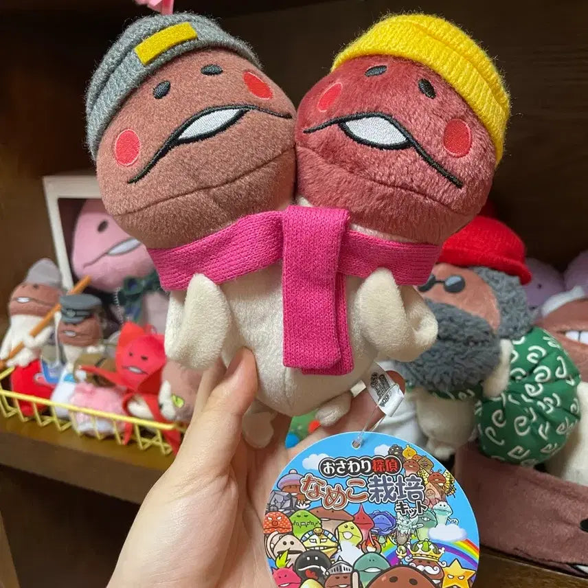 [BUNJANG] Japan Authentic Couple Nameko Medium Plush Doll / 일본정품]커플 나메코 중형인형