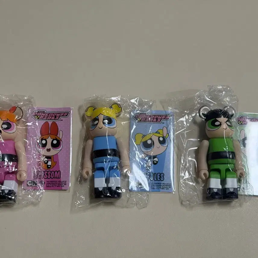 [BUNJANG] Bearbrick Powerpuff Girls Set of 3 / 파워퍼프걸 베어브릭 3종 세트