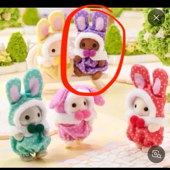 [BUNJANG] Sylvanian Families 40th Anniversary Blind Box Colorful Costume Brown Rabbit Purple / 실바니안 40주년 블라인드 컬러풀 코스튬 갈색 토끼 보라