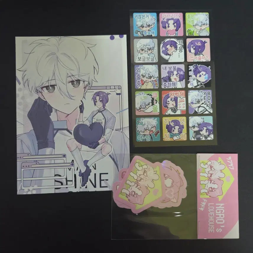 [BUNJANG] Shushu Nagi Leo Fanbook Bundle Set + Stickers / 비공굿 블루록 슈슈님 나기 레오 회지 동인지 특전+스티커 일괄