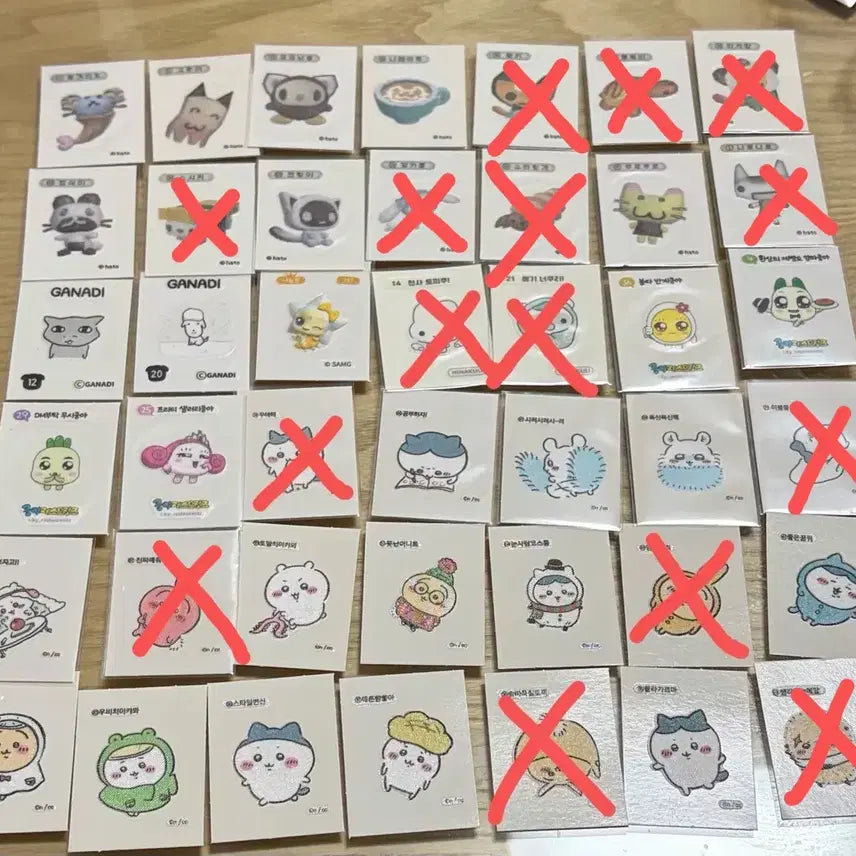 [BUNJANG] Assorted Character Stickers Collection: Hat-o, Ing-eumon, Onion Kungya, Hinakoo, Pancake, Ganadi, Hachuping, Monjakgwi, Secret Retro, Chiikawa, Hachiware, Usagi, Rakko, Momonga / 띠부띠부씰 모음 하토 잉여몬 양파쿵야 히나쿠우 팬케이크 가나디 하츄핑 먼작귀 시크릿 레트로 스티커 치이카와 하치와레 우