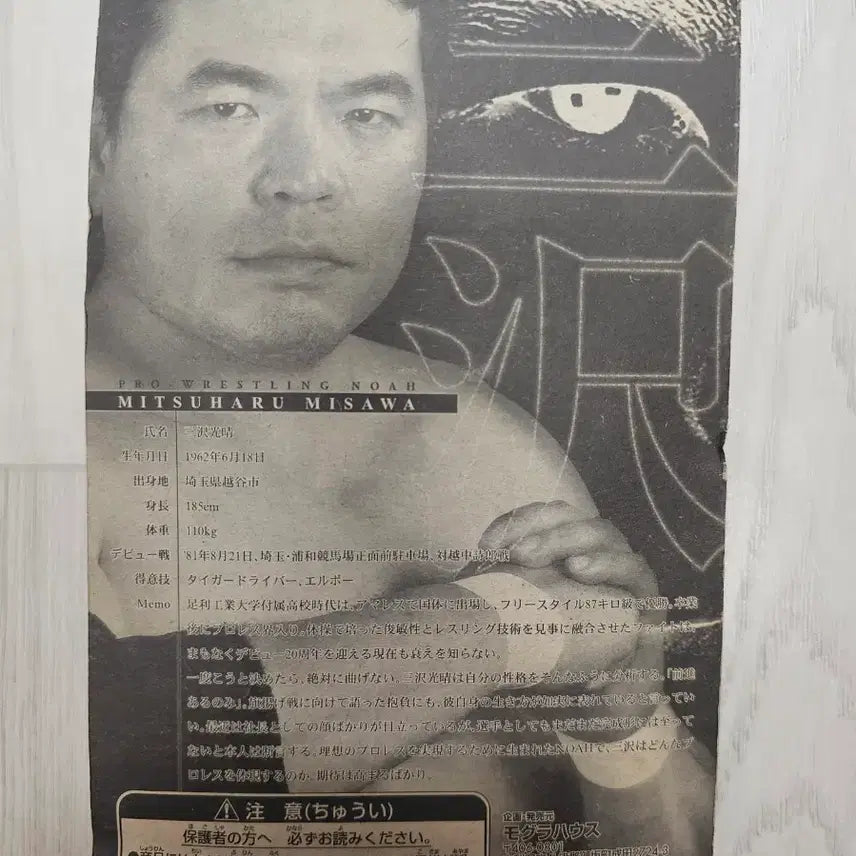 [BUNJANG] Pro Wrestling NOAH Mitsuharu Misawa Wrestling Figure / 프로레슬링 NOAH 미사와 미츠하루 레슬링 피규어