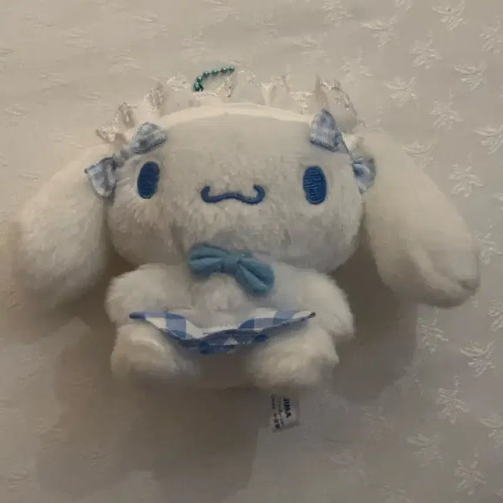 [BUNJANG] Sanrio Cinnamoroll Gingham Check Cafe Mascot Keychain Doll / 산리오 깅엄체크 시나모롤 카페 마스코트 키링 인형