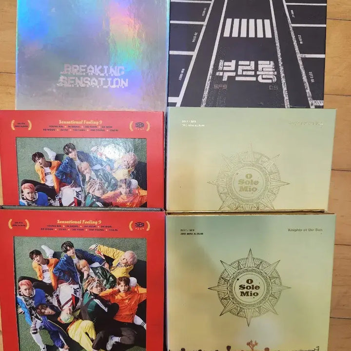 [BUNJANG] SF9 Sensational Feeling 9 &amp; O Sole Mio Bundle Set / SF9 앨범 Sensational Feeling 9 / O Sole Mio, 6개 일괄