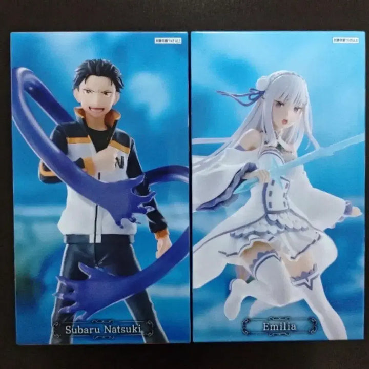[BUNJANG] Gigo Re:Zero Subaru Emilia 10th Anniversary Figure Set / gigo 리제로 스바루 에밀리아 10주년 피규어 세트