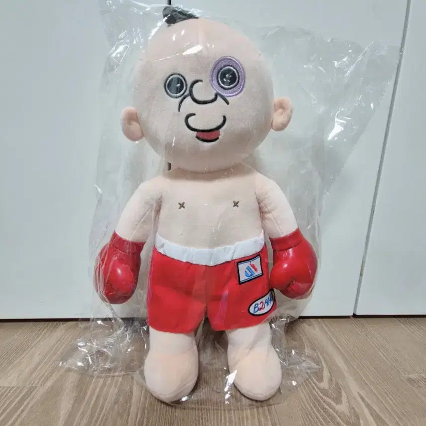 [BUNJANG] Boxing Ppanpii Medium Plush Doll (Sealed, Authentic) / 미개봉 정품)복싱빵빵이 중형인형/새상품(택0)