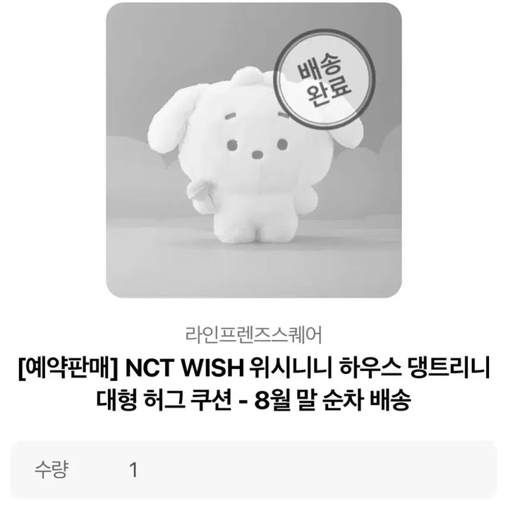 [BUNJANG] LINE FRIENDS NCT WISH WISH NINI Hug Cushion / 라인프렌즈 NCT WISH 위시니니 댕트리니 허그쿠션 댕트리버