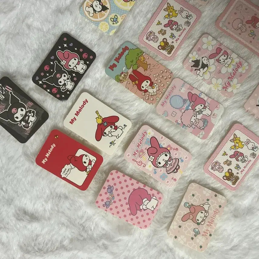 [BUNJANG] Vintage Sanrio My Melody &amp; Kuromi Mini Seal Card Bundle Set / 가격인하/급처) 고전 산리오 마이멜로디 쿠로미 미니 씰 카드