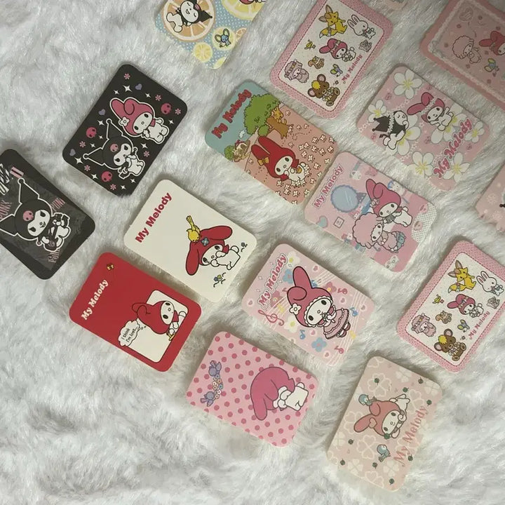 [BUNJANG] Vintage Sanrio My Melody &amp; Kuromi Mini Seal Card Bundle Set / 가격인하/급처) 고전 산리오 마이멜로디 쿠로미 미니 씰 카드