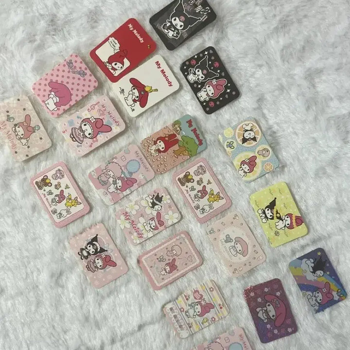 [BUNJANG] Vintage Sanrio My Melody &amp; Kuromi Mini Seal Card Bundle Set / 가격인하/급처) 고전 산리오 마이멜로디 쿠로미 미니 씰 카드