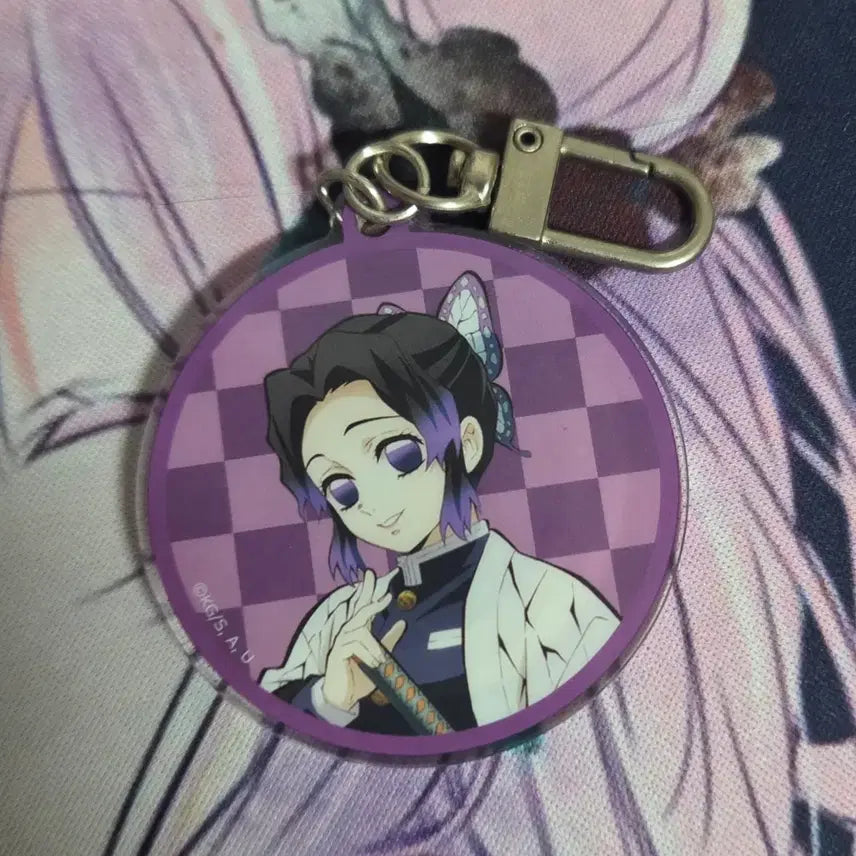 [BUNJANG] Demon Slayer Shinobu Zenitsu Badge Keyring Bundle Set / 귀칼 시노부 젠이츠 뱃지키링 일괄 0.1