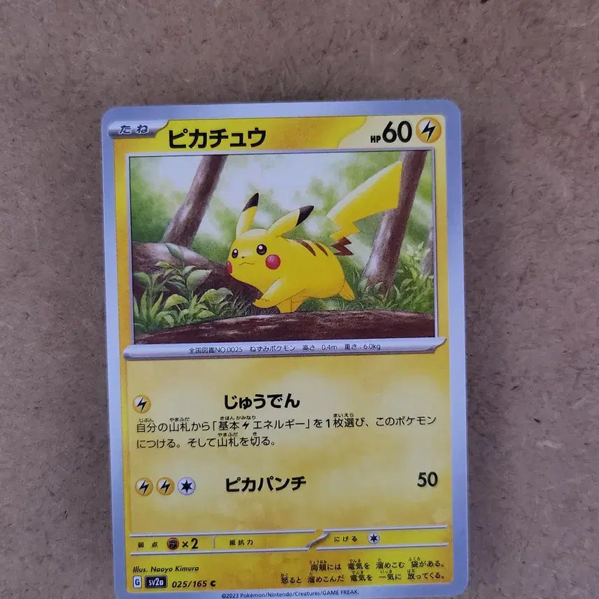 [BUNJANG] Pokemon Card 151 Japanese Pikachu (Walking on Trees) Illustration / 숲속 나무 위를 걷는 피카츄 포켓몬 카드 151 일본판 일판