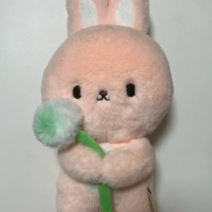 [BUNJANG] Everland Dandelion Holding Pink Rabbit Plush / 에버랜드 민들레 스탠딩 핑크색 분홍 토끼 인형