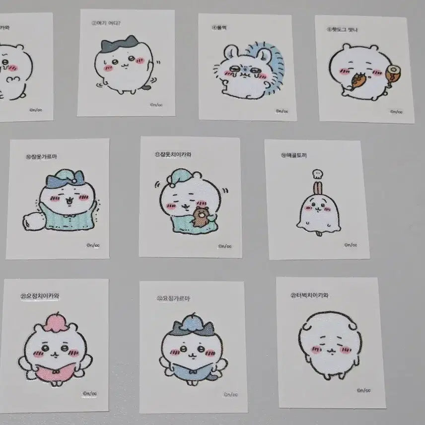 [BUNJANG] Cheeza Chiiikawa Pipi Seal Usagi Hachiware Ratko Kurimanju Set / 먼작귀 띠부띠부씰 치이카와 띠부씰 우사기 하치와레 랏코 쿠리만쥬