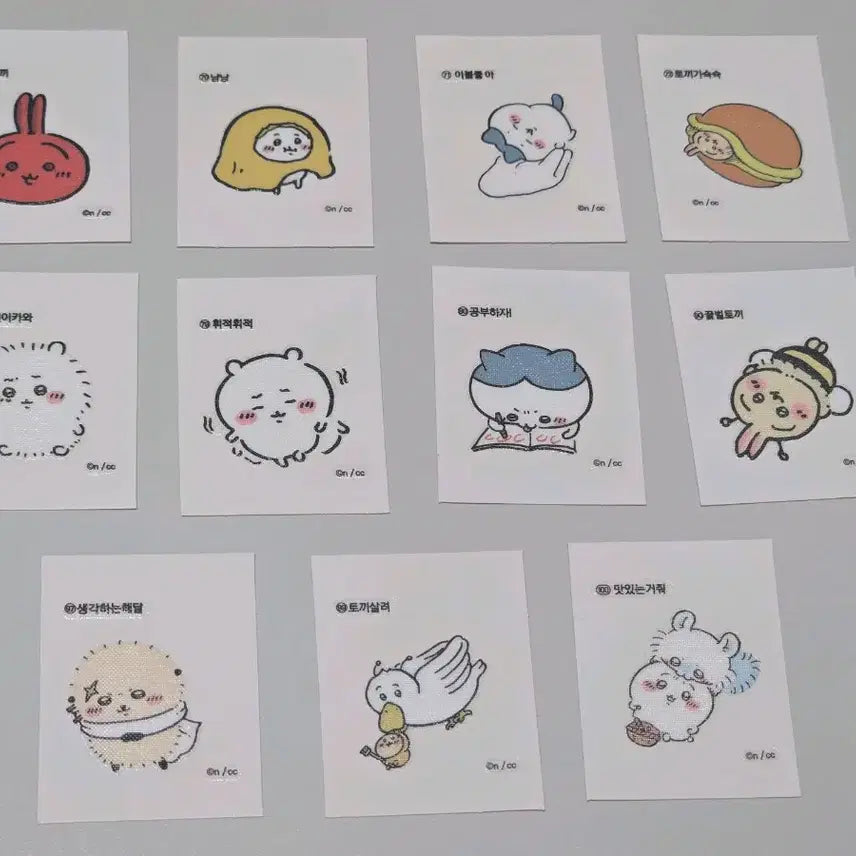 [BUNJANG] Cheeza Chiiikawa Pipi Seal Usagi Hachiware Ratko Kurimanju Set / 먼작귀 띠부띠부씰 치이카와 띠부씰 우사기 하치와레 랏코 쿠리만쥬
