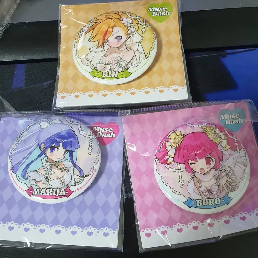 [BUNJANG] Muse Dash Character Can Badges Bundle Set / 뮤즈 대시 캔뱃지 린 마리쟈 부로 일괄
