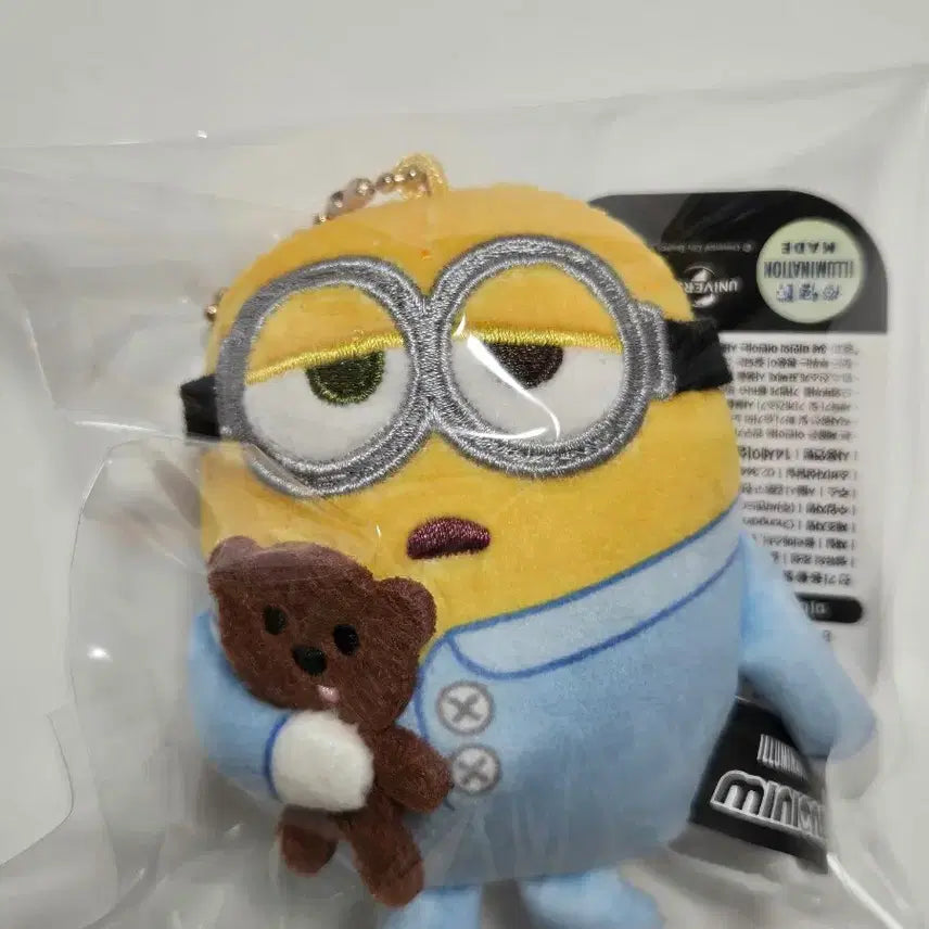 [BUNJANG] Minions Bob Tim Pajama Keyring Plush / [새상품]미니언즈 밥 팀 파자마 키링 인형