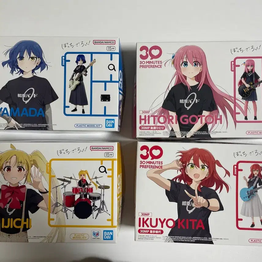 [BUNJANG] Bandai 30MP Bocchi the Rock! Plastic Model Kit Bundle Set (4 types) / [일괄판매] 반다이 30MP 봇치 더 락 프라모델 4종