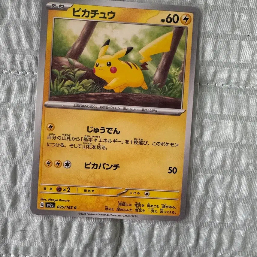 [BUNJANG] Pokemon Card Pikachu 025/165 C / 포켓몬 카드 피카츄 025/165 C