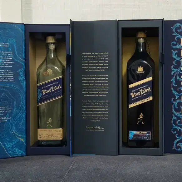 [BUNJANG] Johnnie Walker Blue Label 3 Types Empty Bottles with Cases / 조니워커 블루라벨 3종 위스키 공병