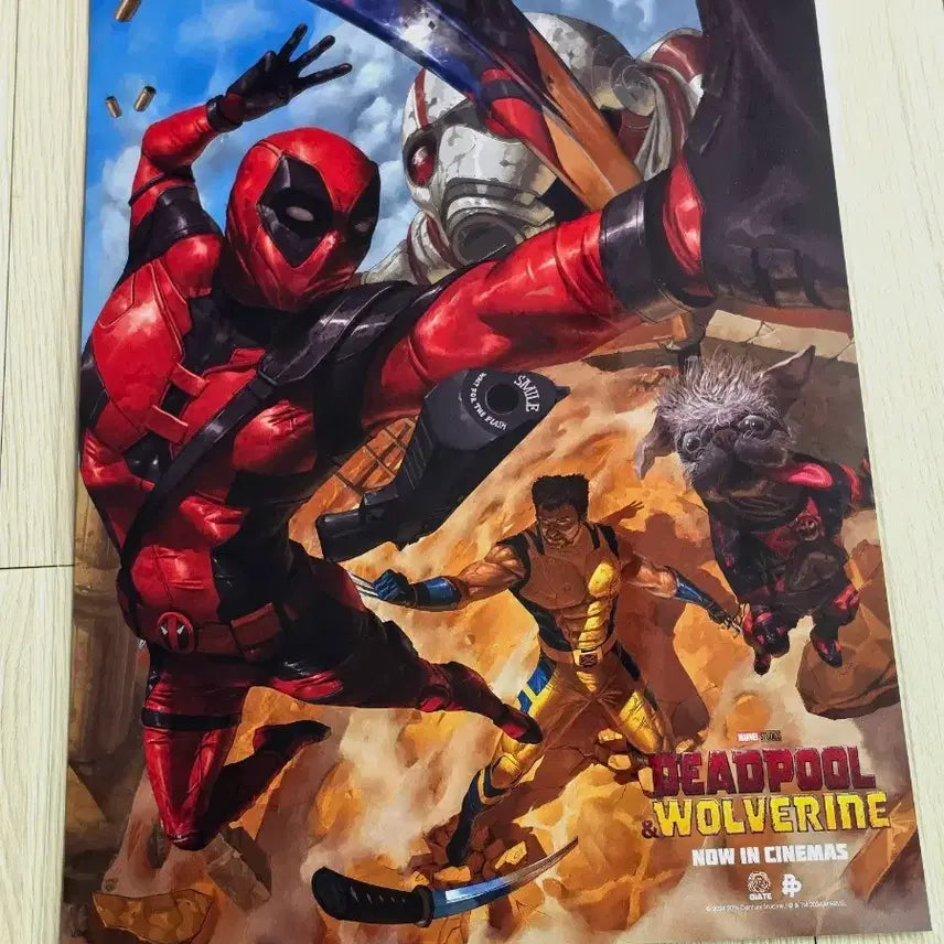 [BUNJANG] Deadpool &amp; Wolverine Official Illustration Poster (A3) / [전용박스포장]영화 데드풀앤울버린 일러스트 공식 포스터(A3)